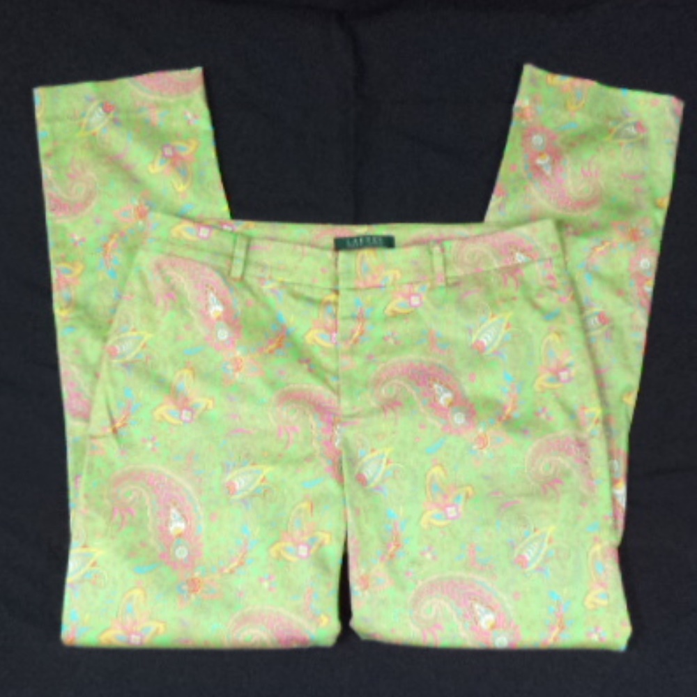 LRL Ralph Lauren Womens Stretch Paisley Print Pant